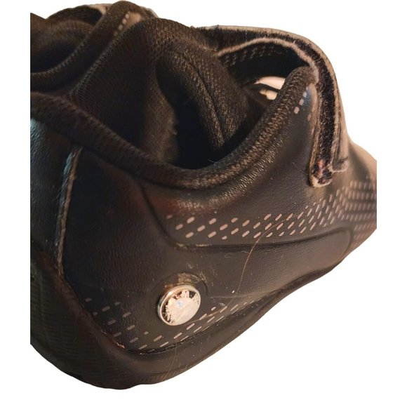 Puma Boys 9c Moto Sport BMW Black Leather Adjustable SfPf Home *Q4 - Picture 5 of 10